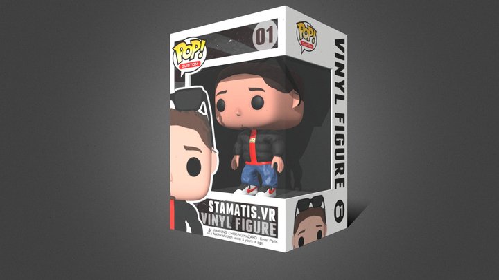 funko box with funko 3D Model