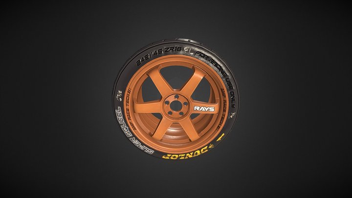 Roue et pneu de course - Race rim & Tire 3D Model