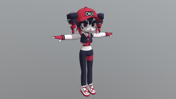 Vocaloid Yararara Kasane Teto – Kostenloses 3D-Modell STL