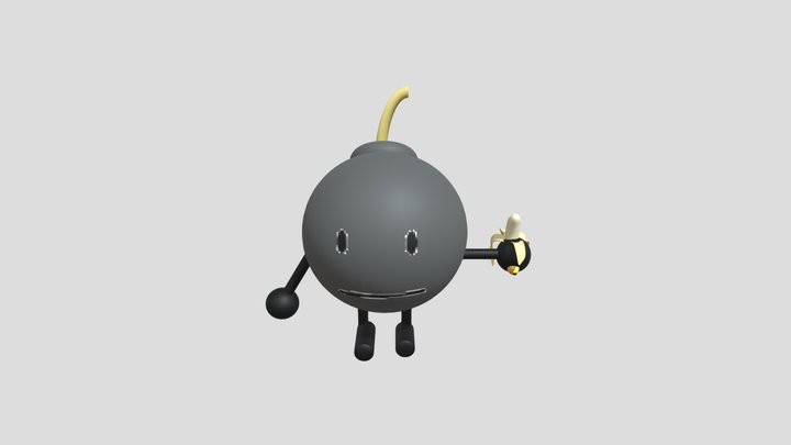 Bomby with Banana 3D Model