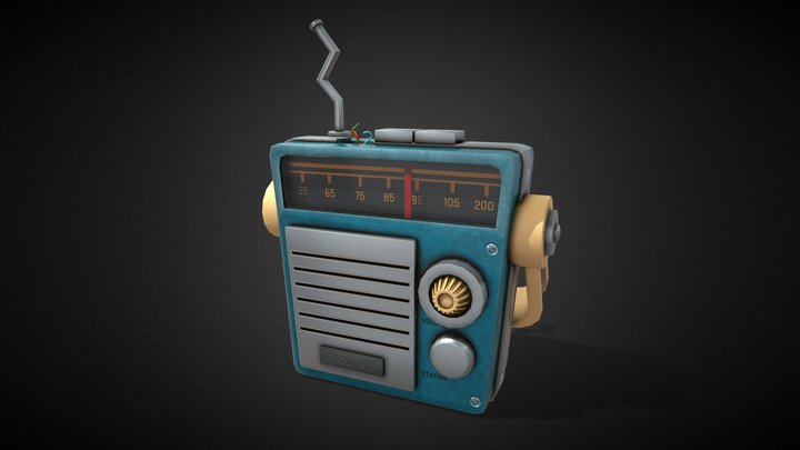 Stylized Radio - Tutorial Included 3D Model