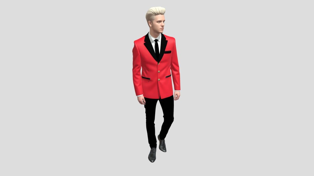 Crimson Blazer Portrait