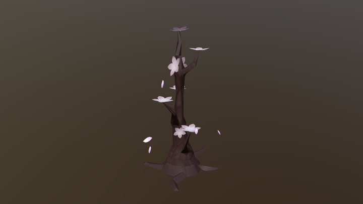 3D Petal Tree Model 3D Model