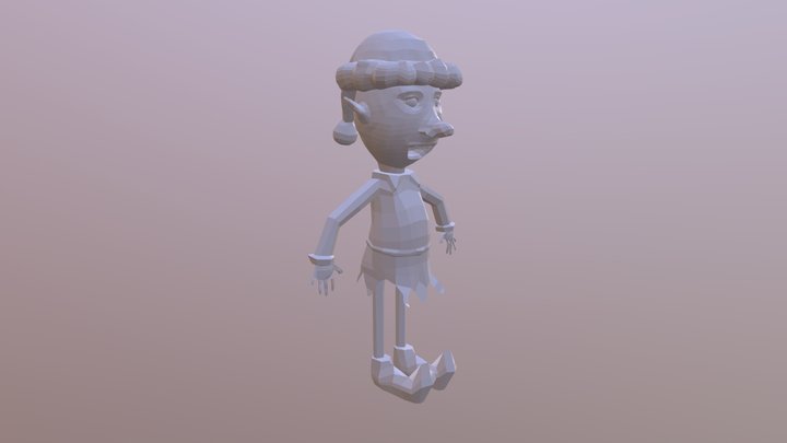 Retopology of Elf Character 3D Model