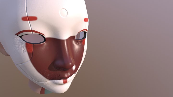 Geisha Head 3D Model
