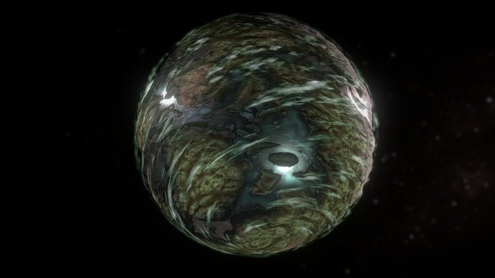 Green_Exoplanet 3D Model