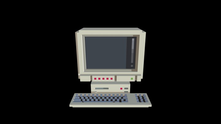Voxel Computer 3D Model
