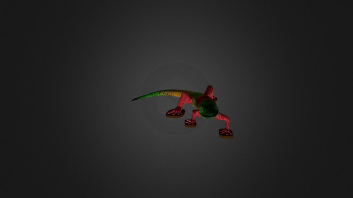 Lizard Sculptured Drawings 3D Model