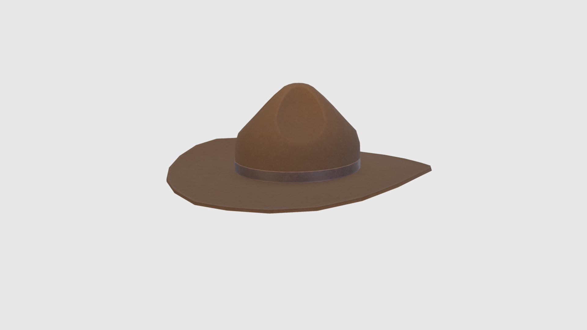 3D model Drill Sergeant Hat - This is a 3D model of the Drill Sergeant Hat. The 3D model is about logo.