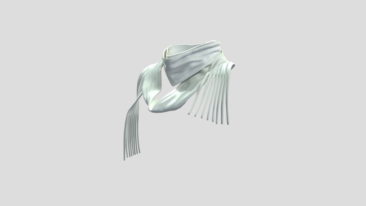Wrapped Neck Scarf Shawl 3D Model