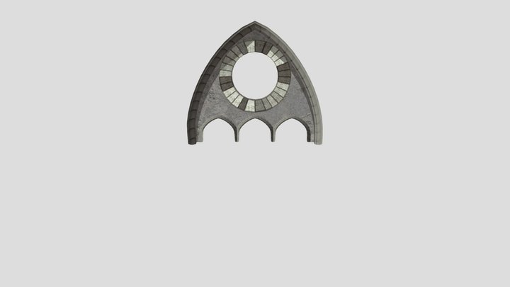 Courtyard Arched Window 3D Model