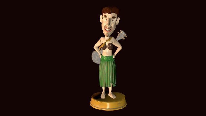 Hula Bobblehead 3D Model