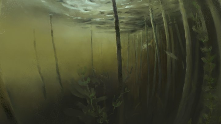 Underwater panorama painting 3D Model