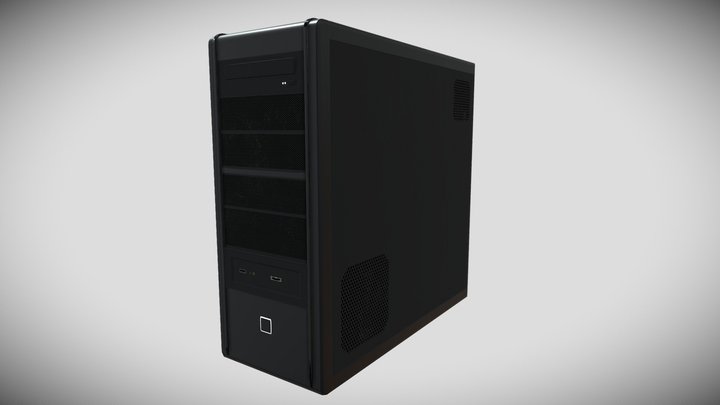 Computer Tower Gameready 3D Model