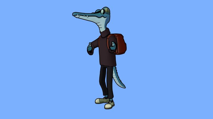 Motivational Croc 3D Model