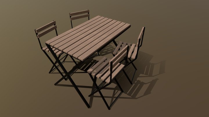Tables And Chairs 3D Model