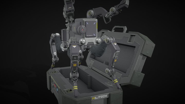 "Flathead" spyderbot from Cyberpunk2077 3D Model