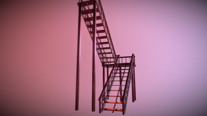 iron staircase - cầu thang sắt