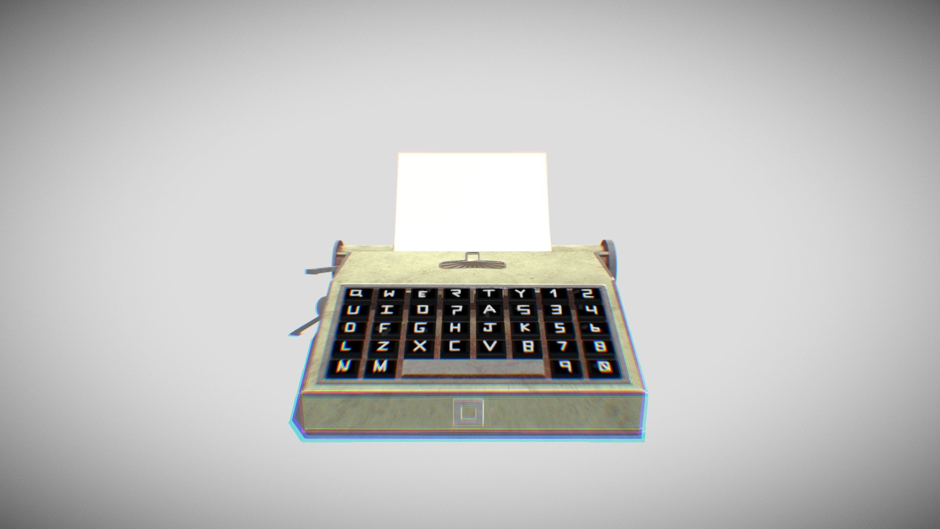TypeWriter Low Poly Game Ready Download Free 3D model by vesty