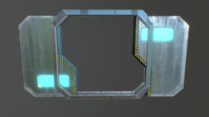 Sci-fi door prob 3D Model