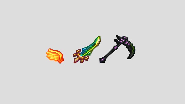 Solar wings, Terrablade, and Death Sickle 3D Model