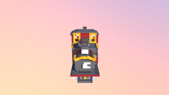 Blockbench Double Ended Locomotive 3D Model