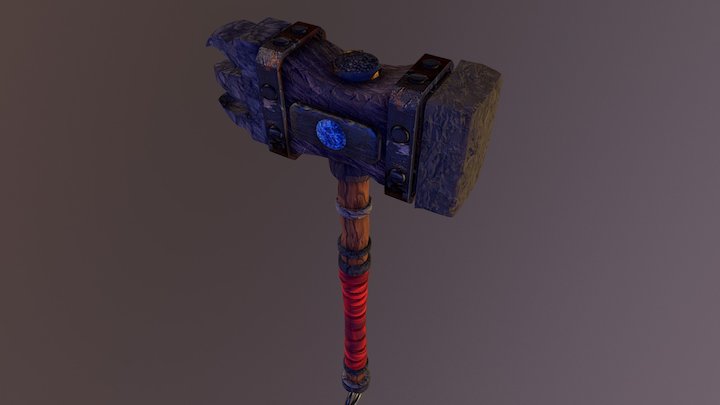 Fantasy Hammer 3D Model