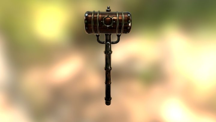 Steampunk Hammer 3D Model