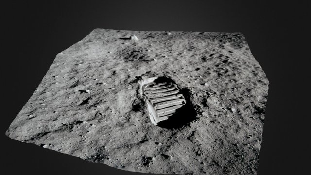 Apollo 11 boot print 3D Model