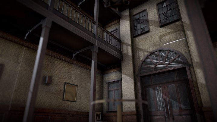 Stairway game ready scene – Modello 3D gratuito STL