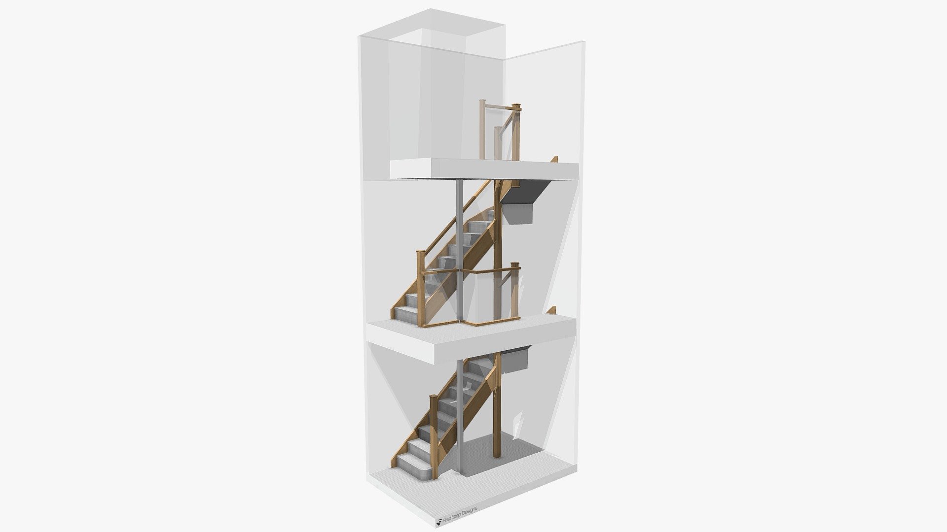 Ian Naylor Preliminary Staircase Design 3D model