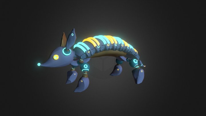 Armadillo Bluetooth Speaker Robot 3D Model