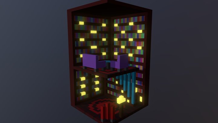 Mini Library 3D Model