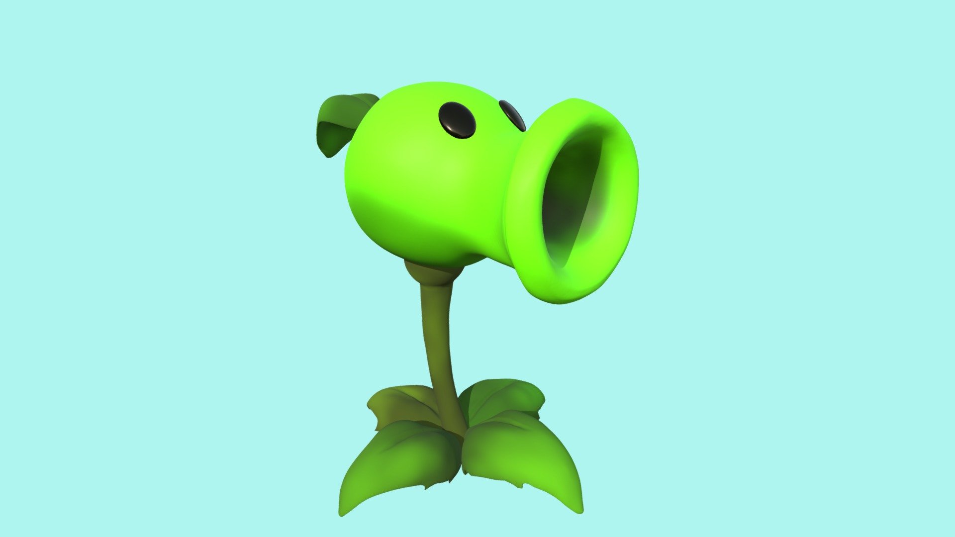 Peashooter Download Free 3D model by Daffa Haekal (D.H.2000