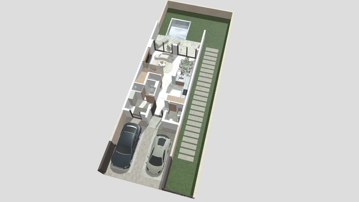 LR - Townhouse E 2 - Ground Floor 3D Model