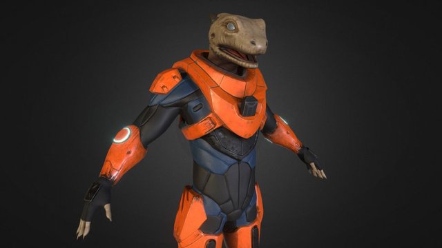 Reptilian Humanoid 3D Model