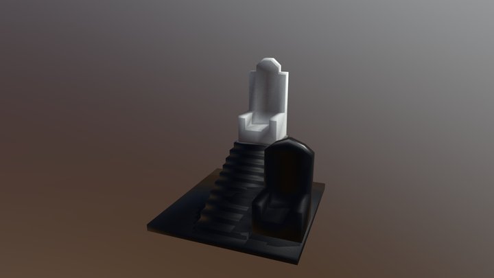 Minas Tirith Modular Pieces - Throne Dais 3D Model