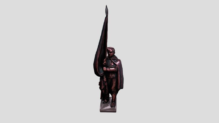 Flag Bearer 3D Model