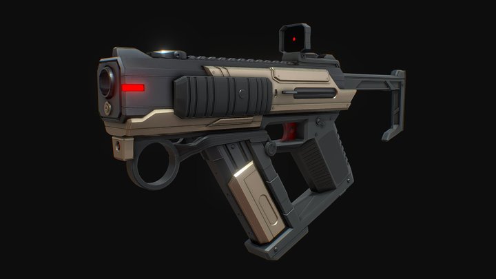 Submachine Gun 3D Model