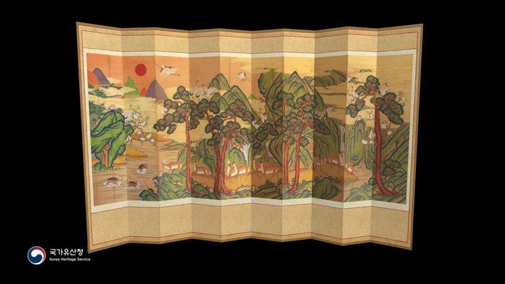 Gyeongbokgung_Manchunjeon_Foldingscreen 3D Model