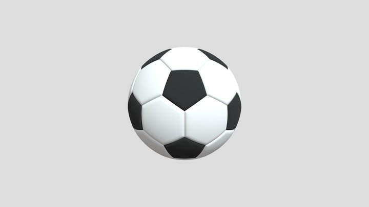 Low Poly Model Soccer Ball 3D Model