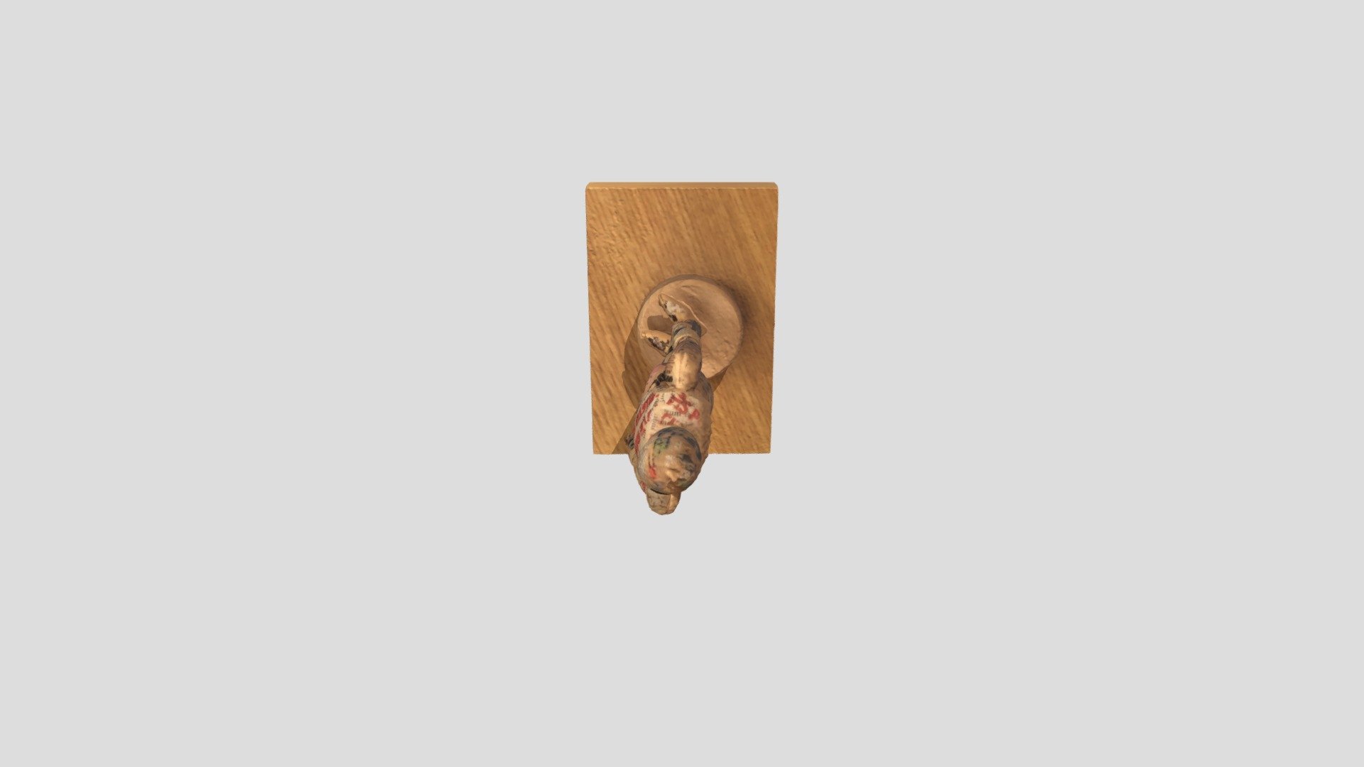 Graffitied Wooden Refernce Doll