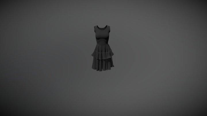 Multi layered Dress 3D Model