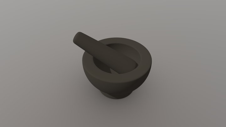 Mortar And Pestle 3D Model