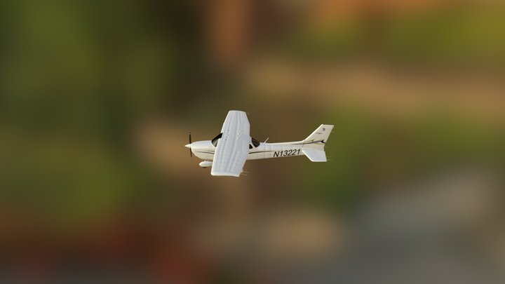 Cessna172 Skyhawk With Camera 3D Model