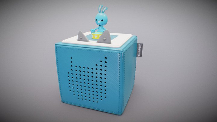 Tonies Box Drumming Blue rabbit 3D Model
