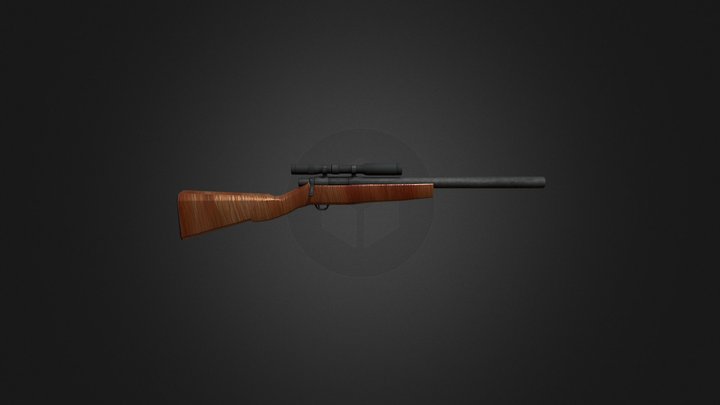 Scoped Hunting Rifle 3D Model