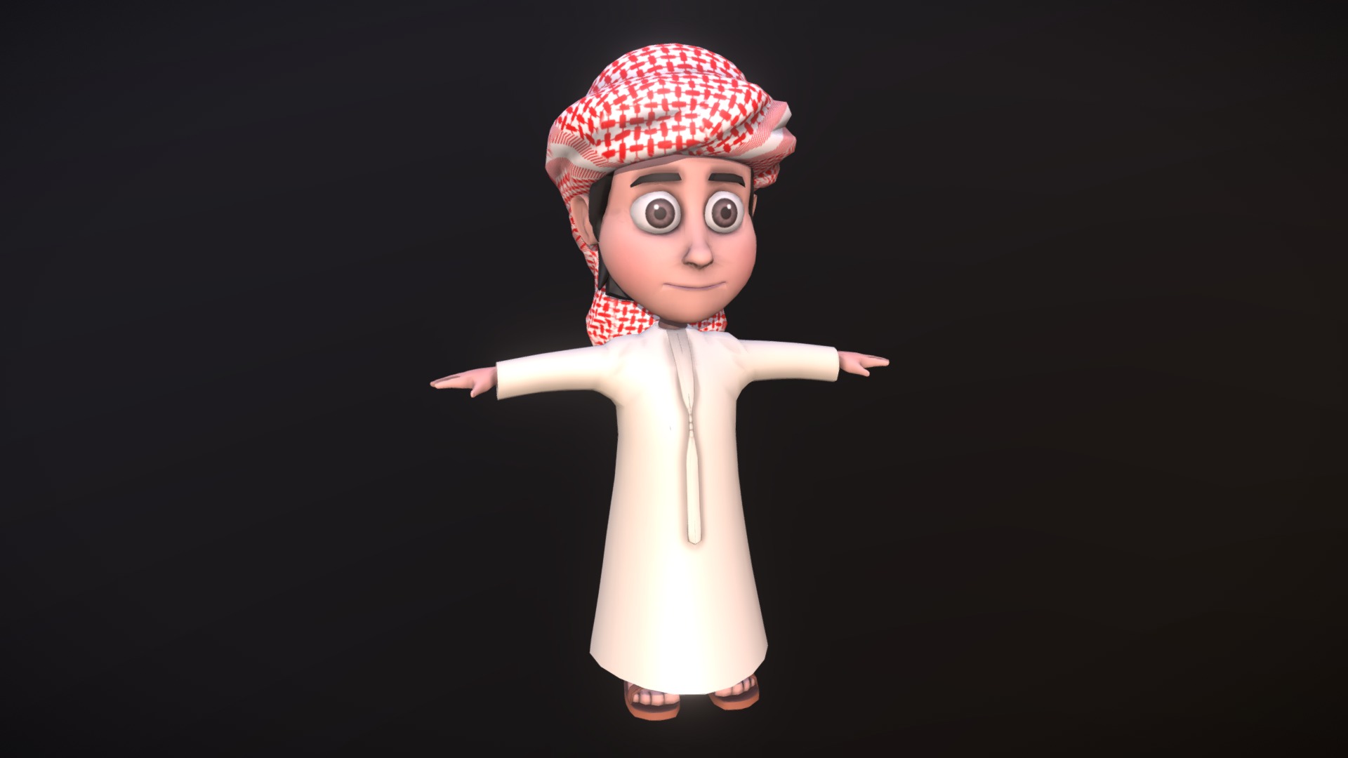 3D model Arab Prince - This is a 3D model of the Arab Prince. The 3D model is about a doll wearing a hat.