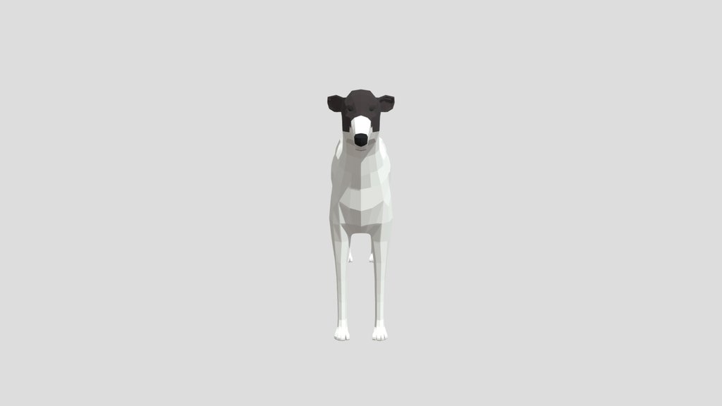 Low Poly Greyhound Dog