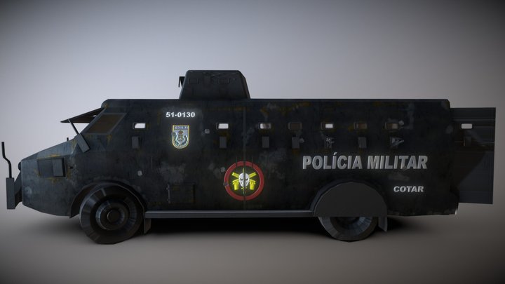 BRAZIL PMERJ POLICIA MILITAR BLINDADO V1 50% 3D Model